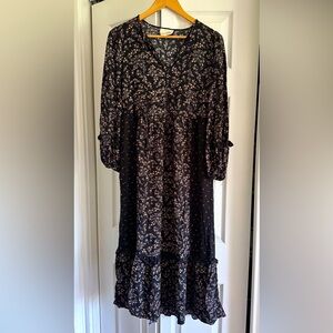 Universal Thread Floral Black Dress